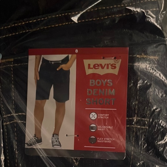 NIP! Levi's Kids Blue Denim Shorts - Picture 2 of 10